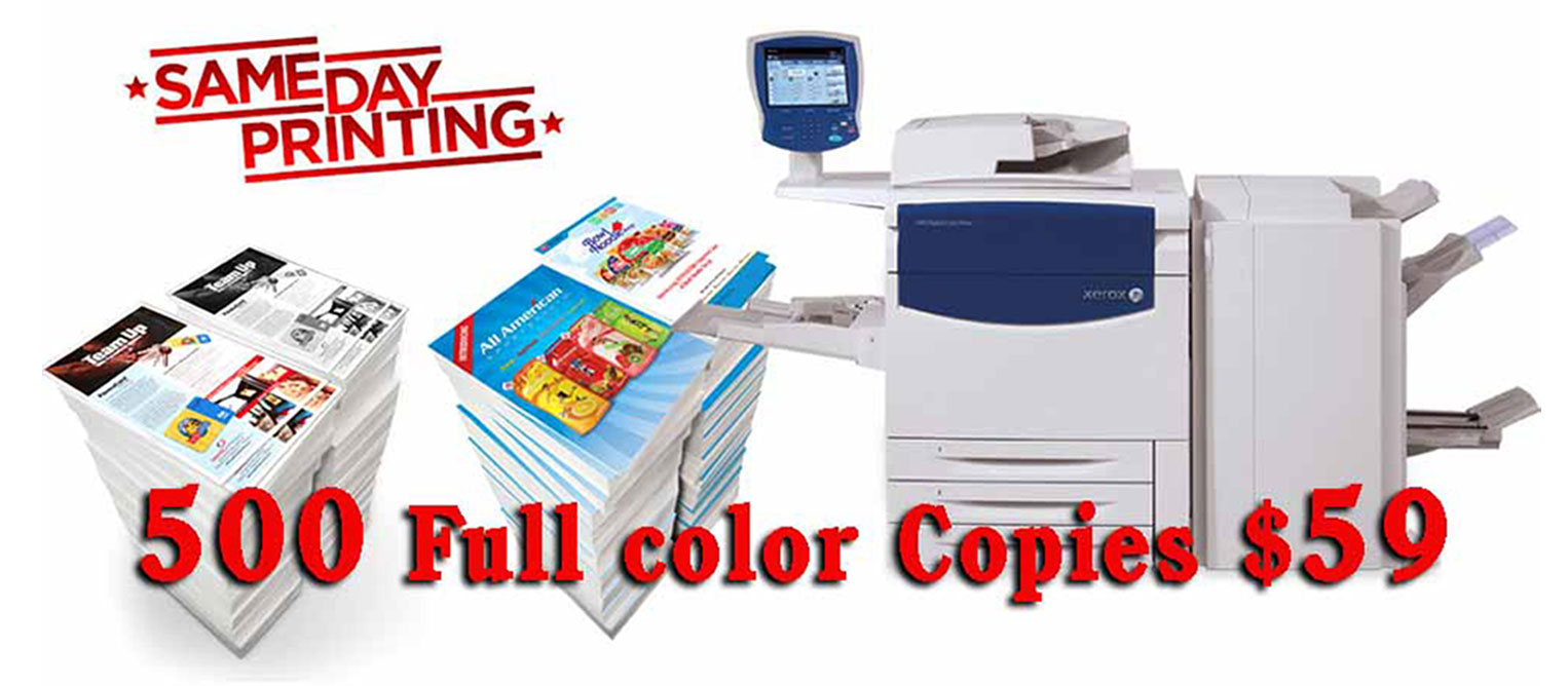 500 FULL COLOR COPIES $59
